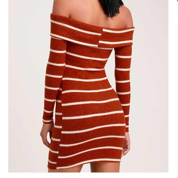 NWT Lulu’s off the shoulder sweater dress. - Picture 2 of 2